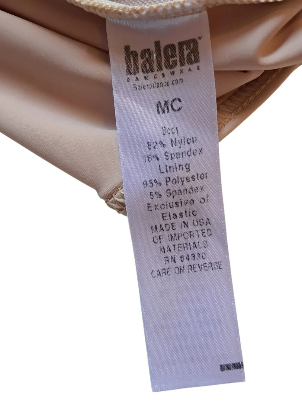 balera Light Nude Girls' One-Piece Leotard Childs Size Medium